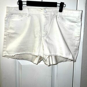 Jessica Simpson Light White Denim Shorts, Size 32 (size 12/14)
